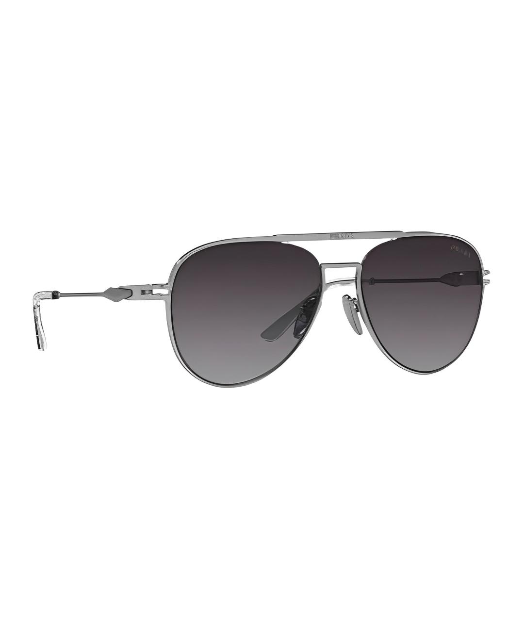 PRADA Серебряные металлические солнцезащитные очки, фото 3
