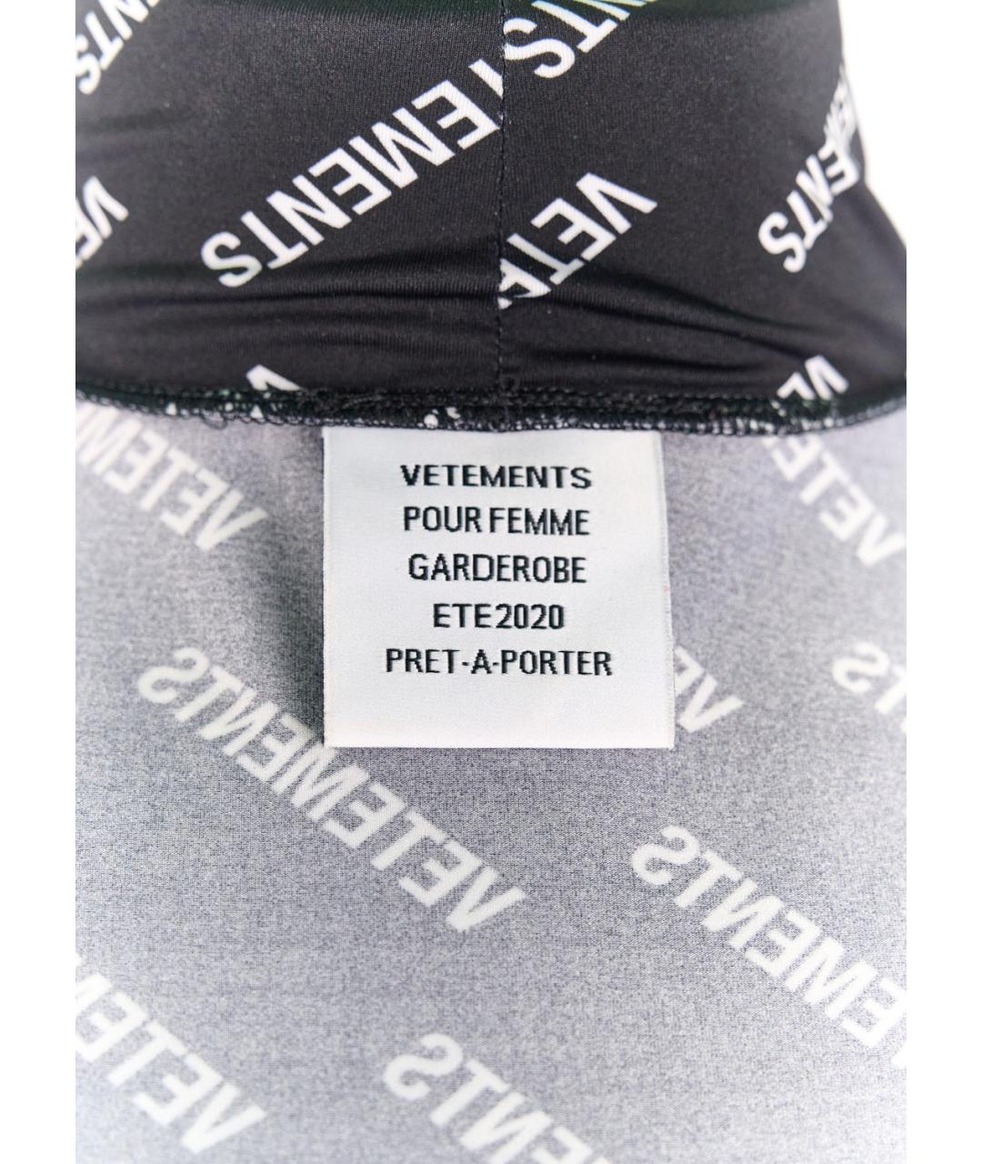 VETEMENTS Черная полиамидовая водолазка, фото 3