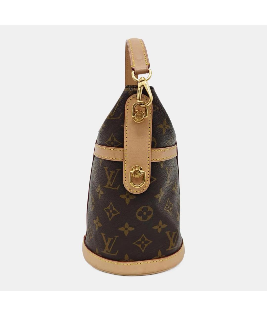 LOUIS VUITTON Коричневая кожаная сумка тоут, фото 3
