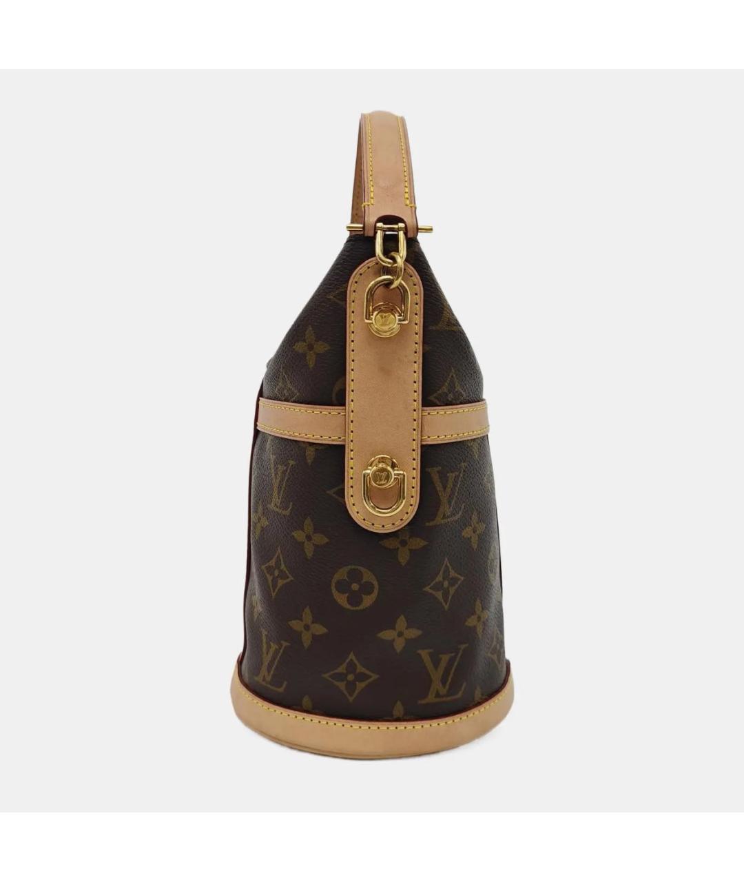 LOUIS VUITTON Коричневая кожаная сумка тоут, фото 2