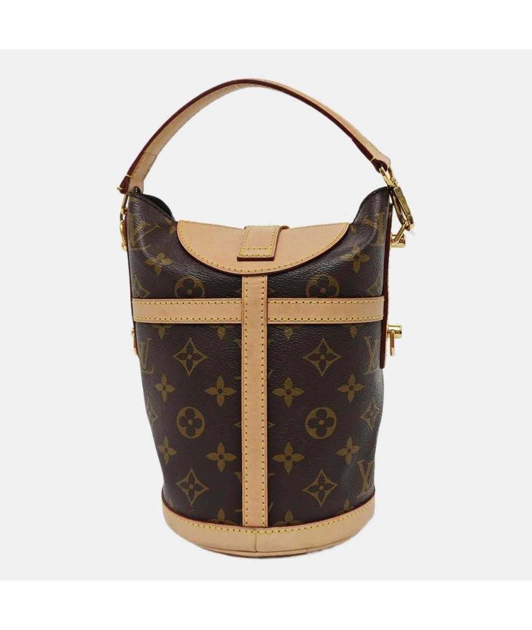 LOUIS VUITTON Коричневая кожаная сумка тоут, фото 4