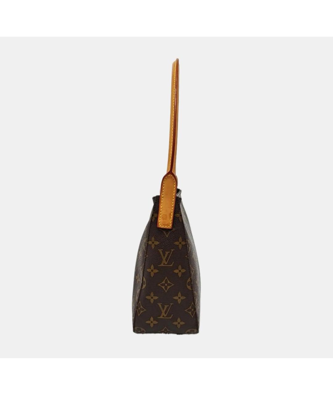 LOUIS VUITTON Коричневая кожаная сумка через плечо, фото 3