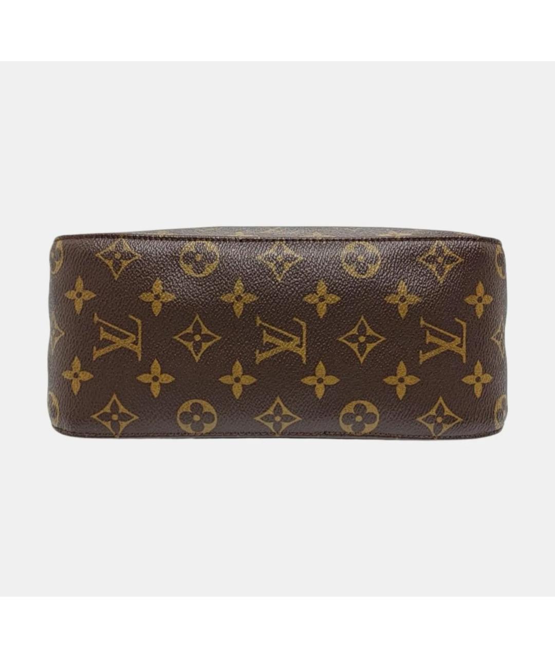 LOUIS VUITTON Коричневая кожаная сумка через плечо, фото 5