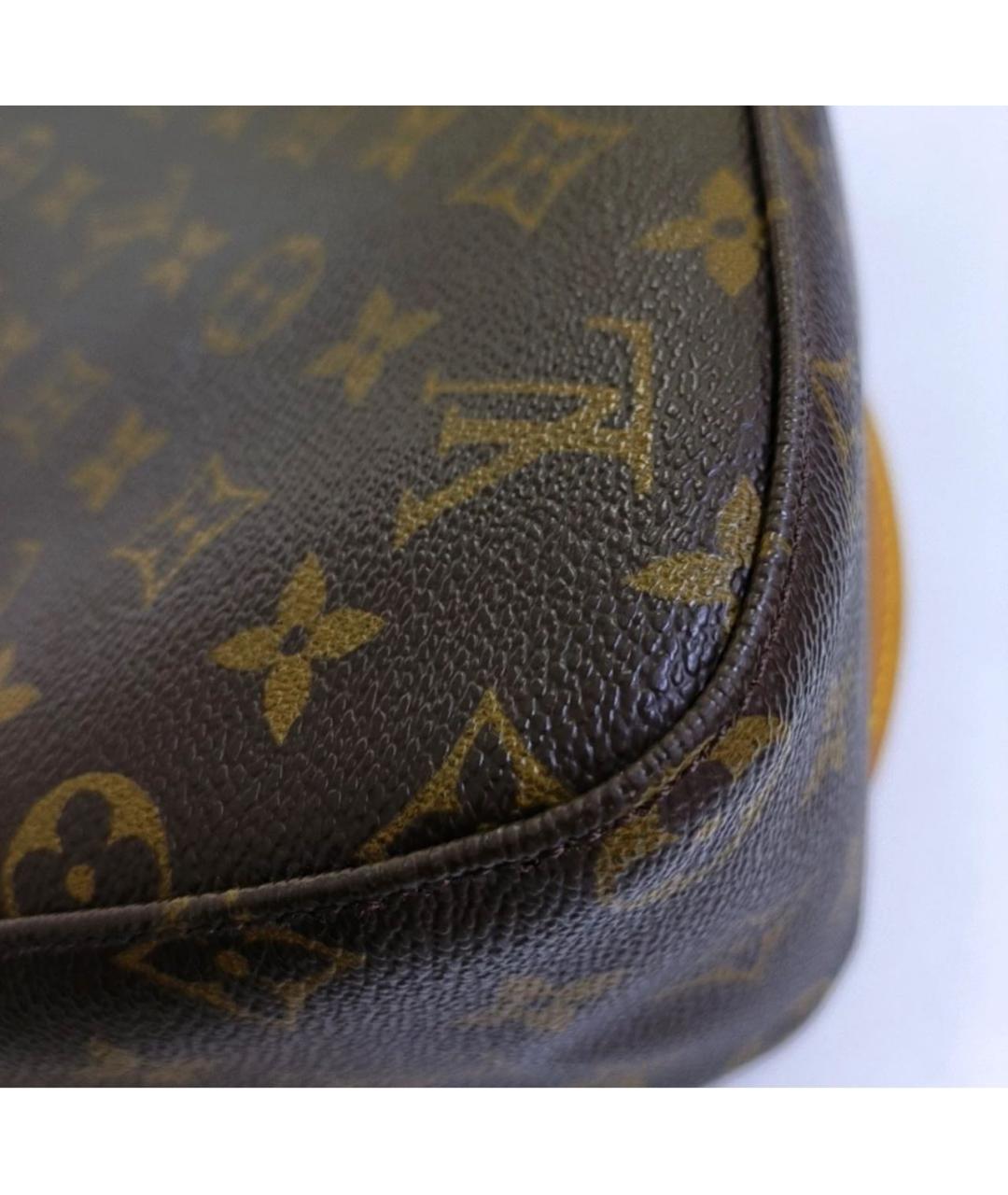 LOUIS VUITTON Коричневая кожаная сумка через плечо, фото 7
