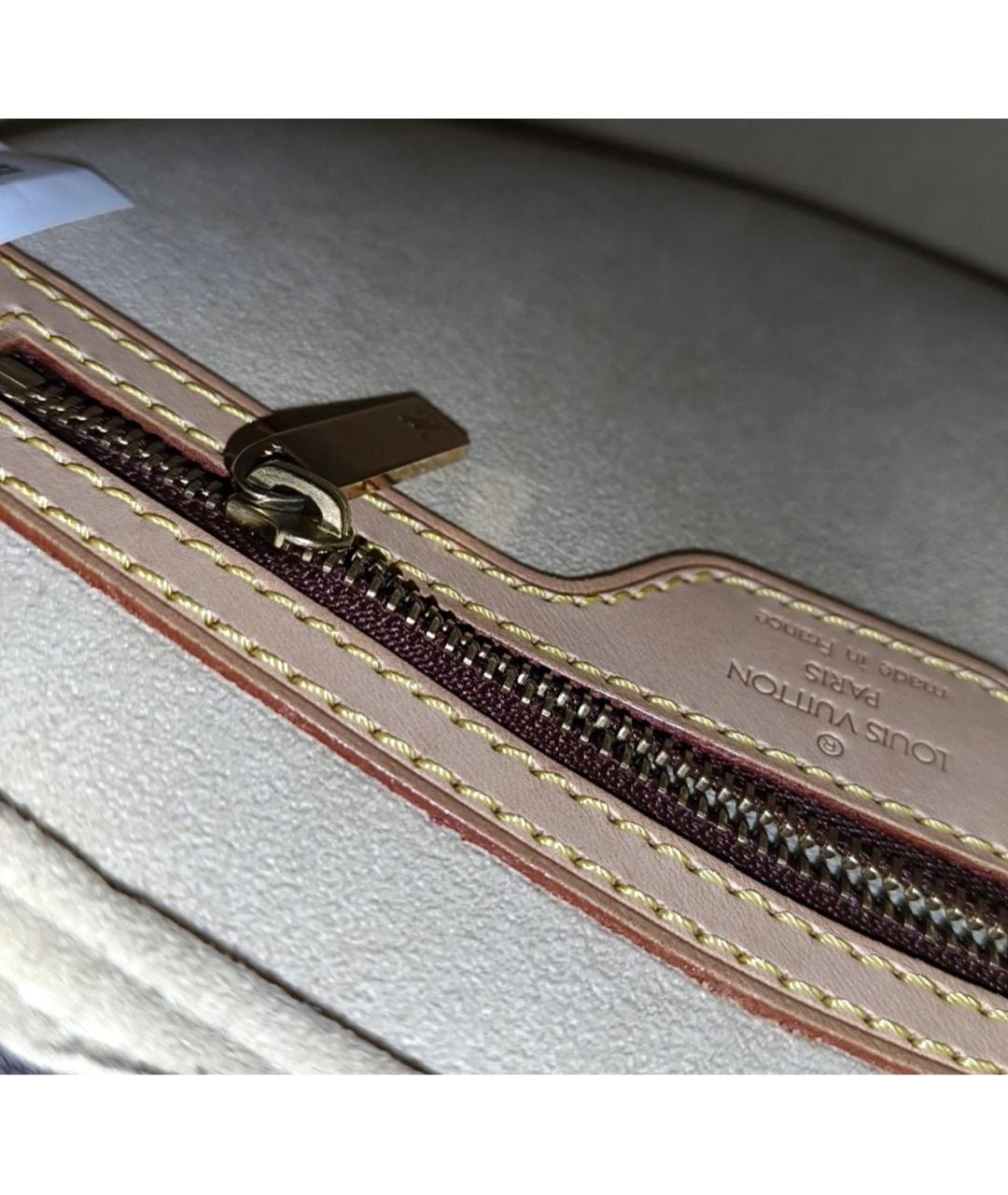 LOUIS VUITTON Коричневая кожаная сумка через плечо, фото 8