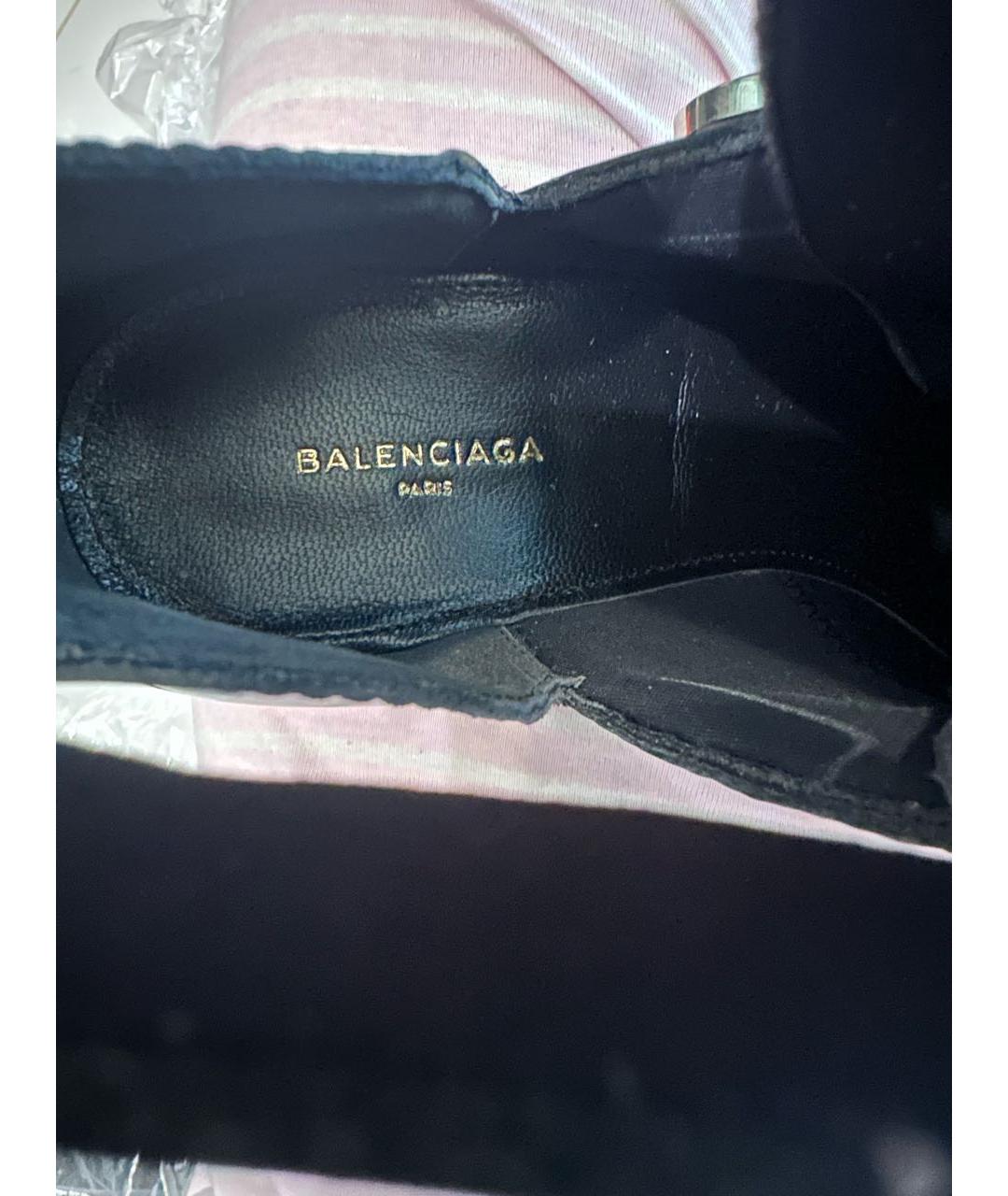 BALENCIAGA Черные кожаные ботинки, фото 6