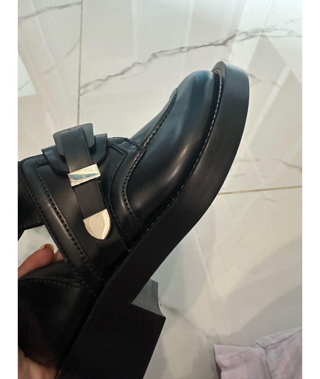 BALENCIAGA Черные кожаные ботинки, фото 3