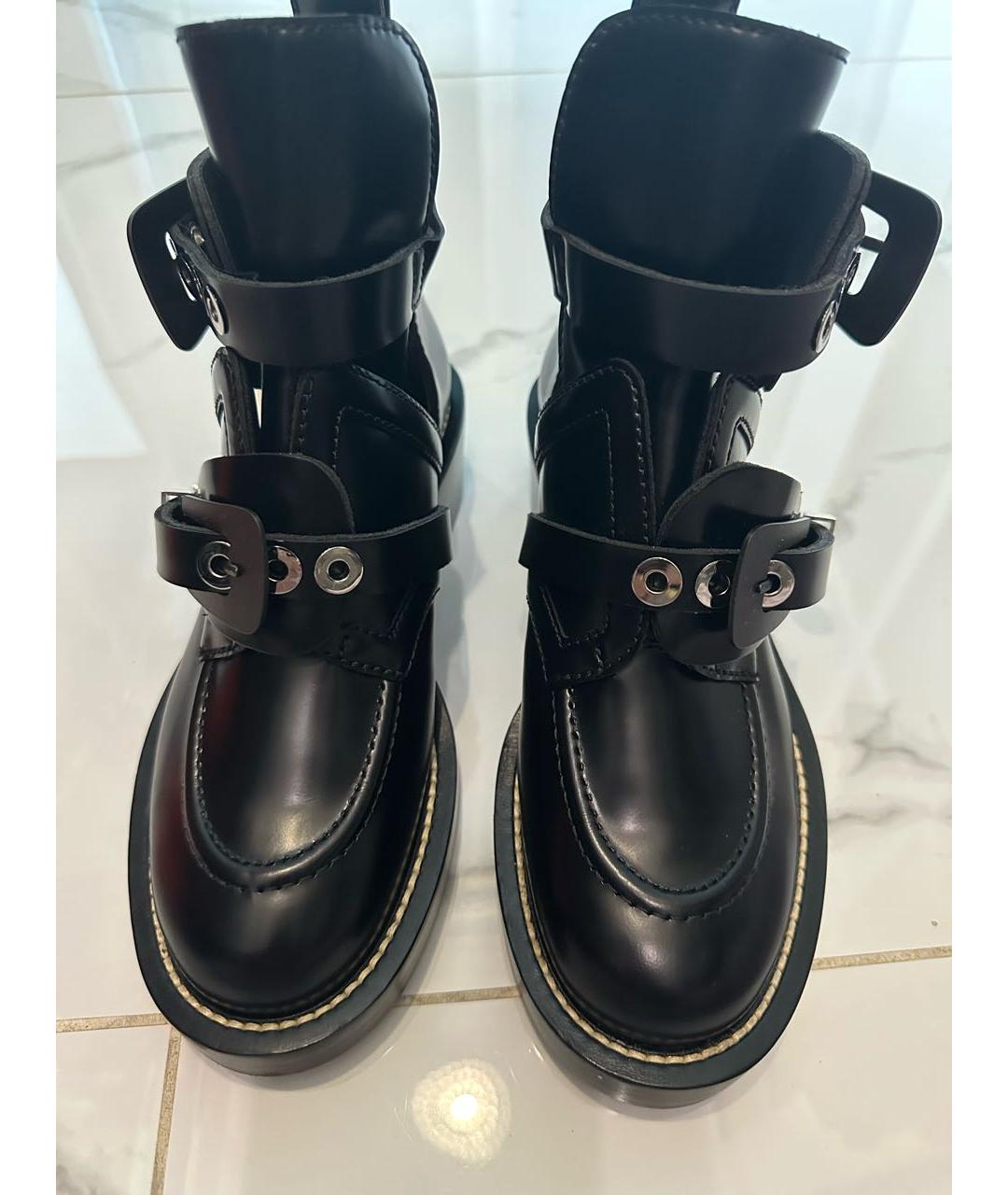 BALENCIAGA Черные кожаные ботинки, фото 2
