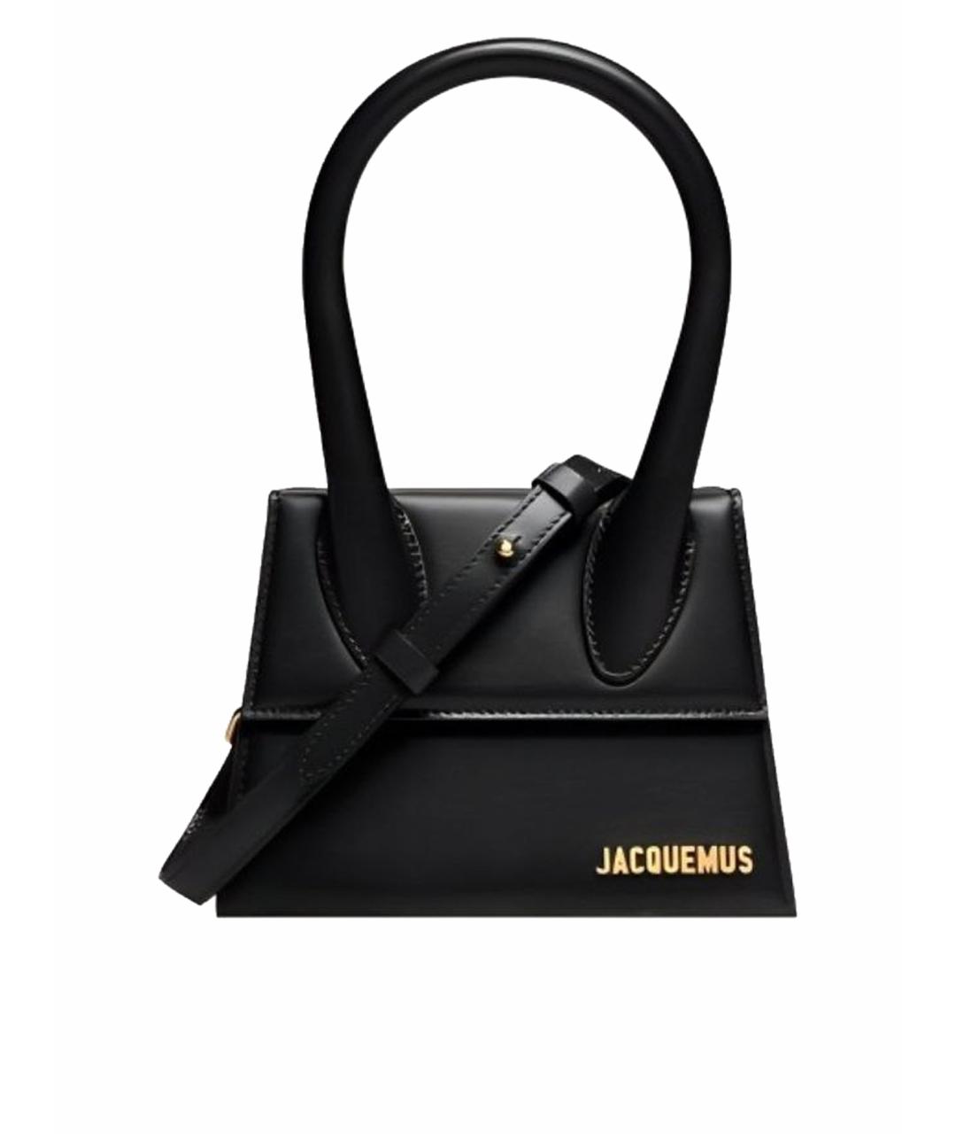 JACQUEMUS Золотая кожаная сумка с короткими ручками, фото 6