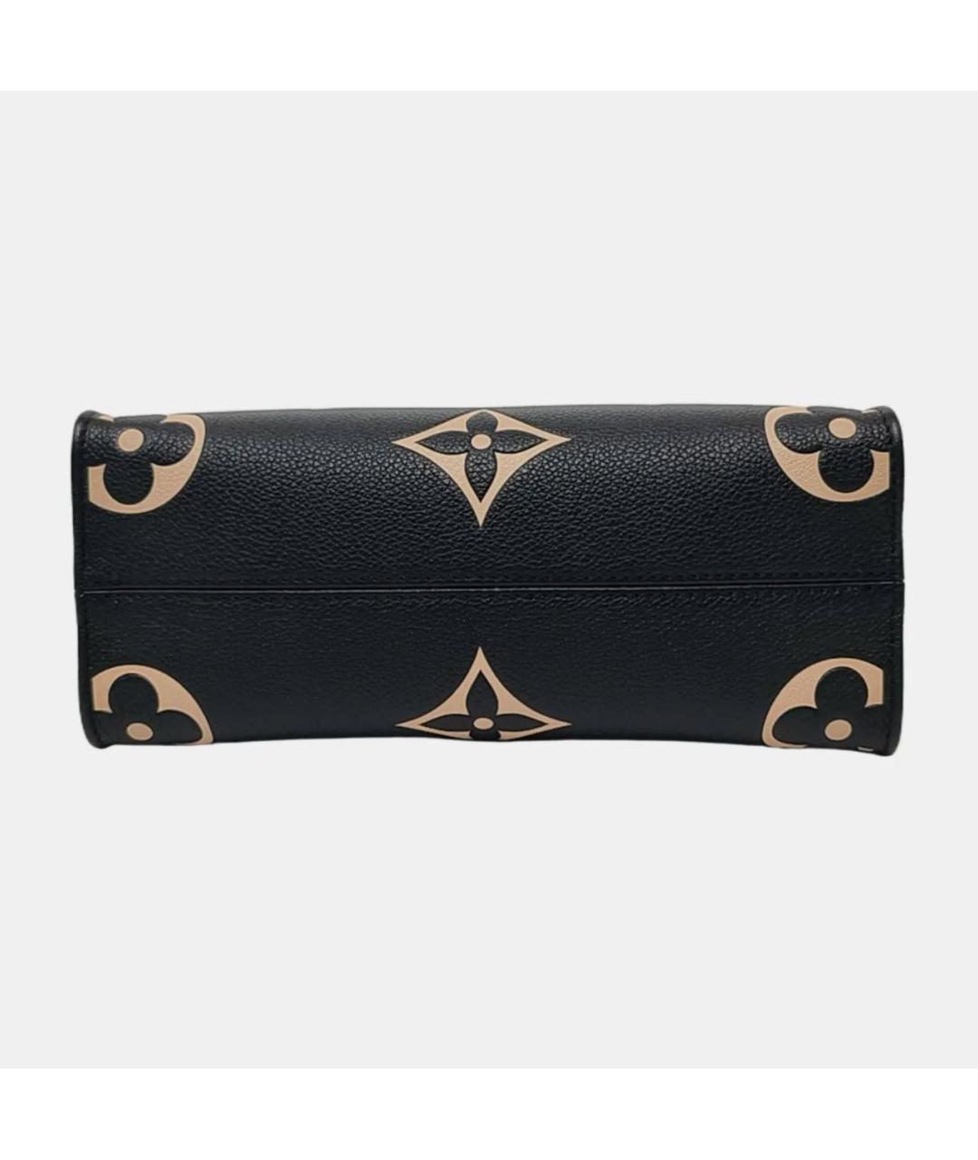 LOUIS VUITTON Черная кожаная сумка тоут, фото 5