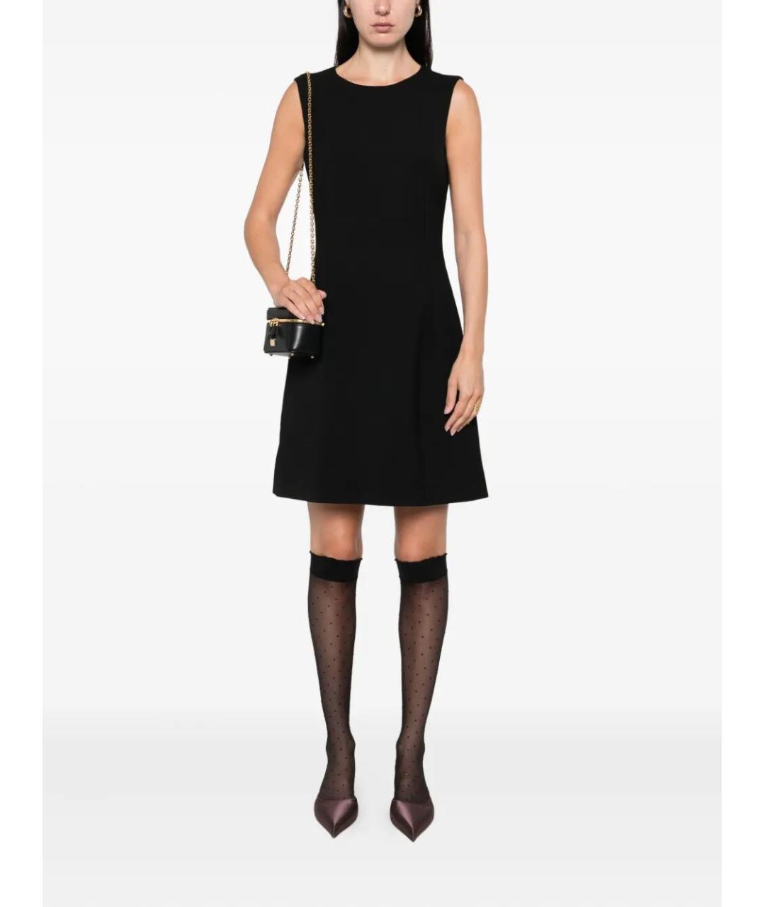 DOLCE&GABBANA Черное шелковое повседневное платье, фото 3