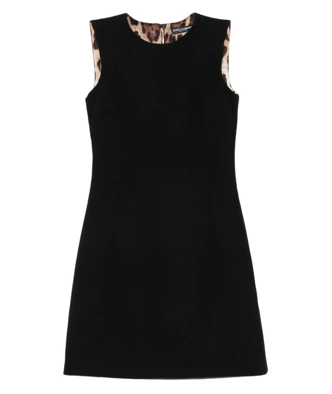 DOLCE&GABBANA Черное шелковое повседневное платье, фото 1