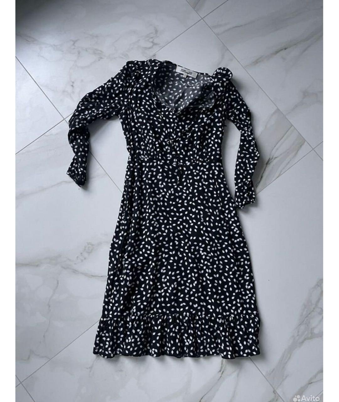 DIANE VON FURSTENBERG Черное хлопковое повседневное платье, фото 5