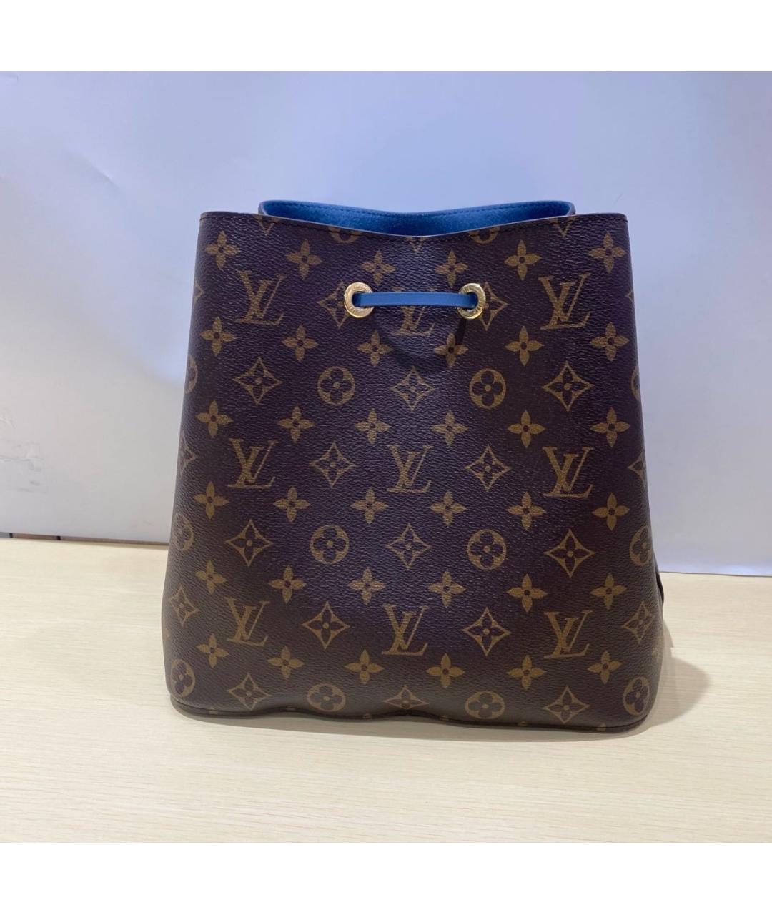LOUIS VUITTON Синяя кожаная сумка тоут, фото 2