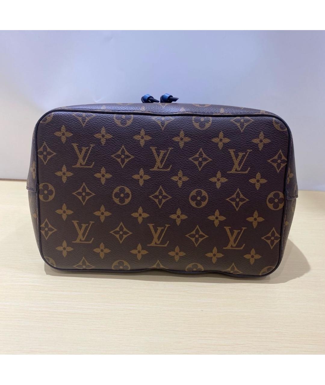 LOUIS VUITTON Синяя кожаная сумка тоут, фото 5