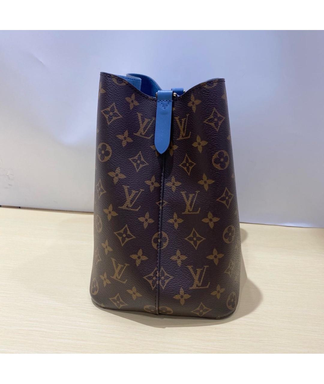 LOUIS VUITTON Синяя кожаная сумка тоут, фото 3