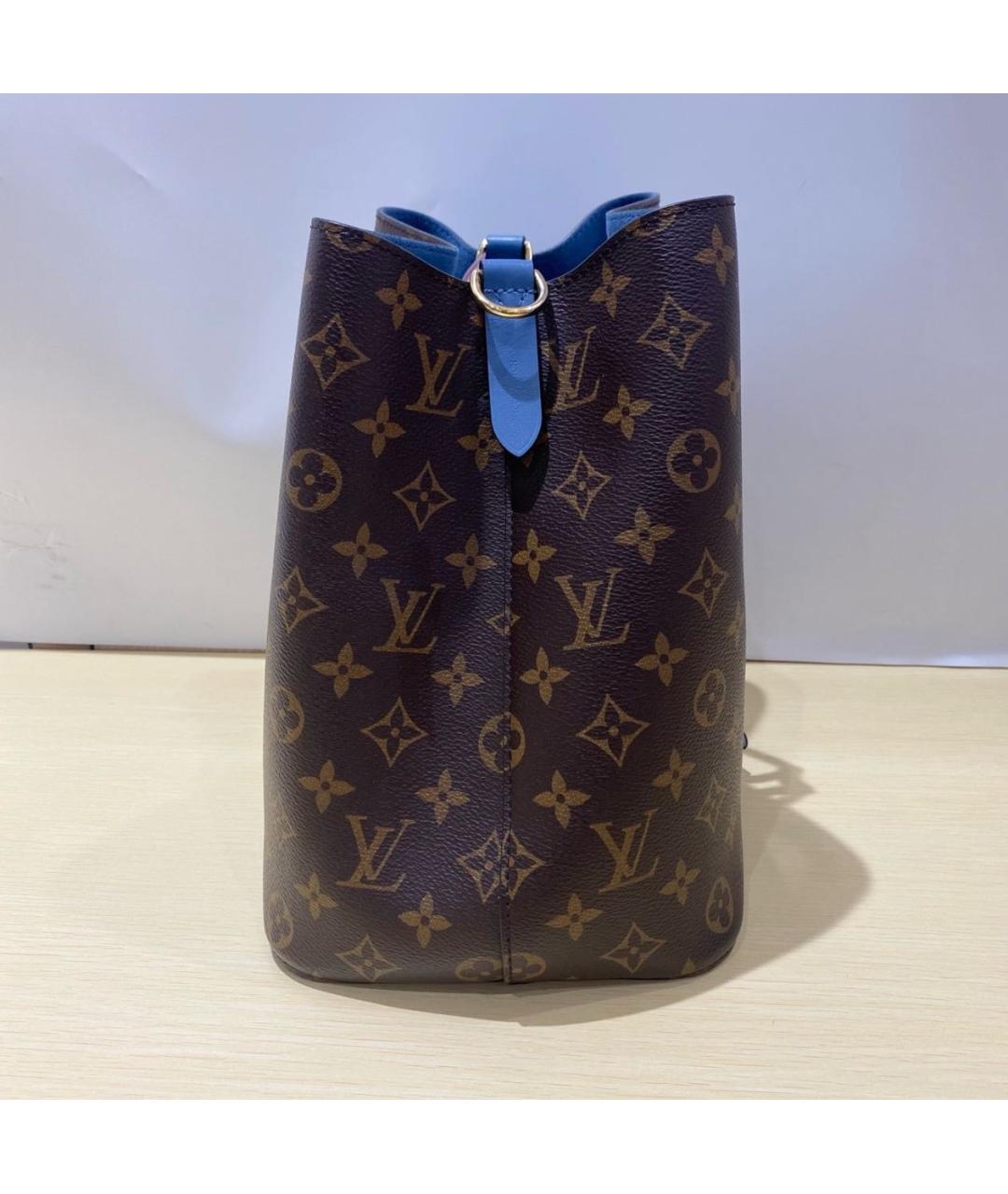 LOUIS VUITTON Синяя кожаная сумка тоут, фото 4