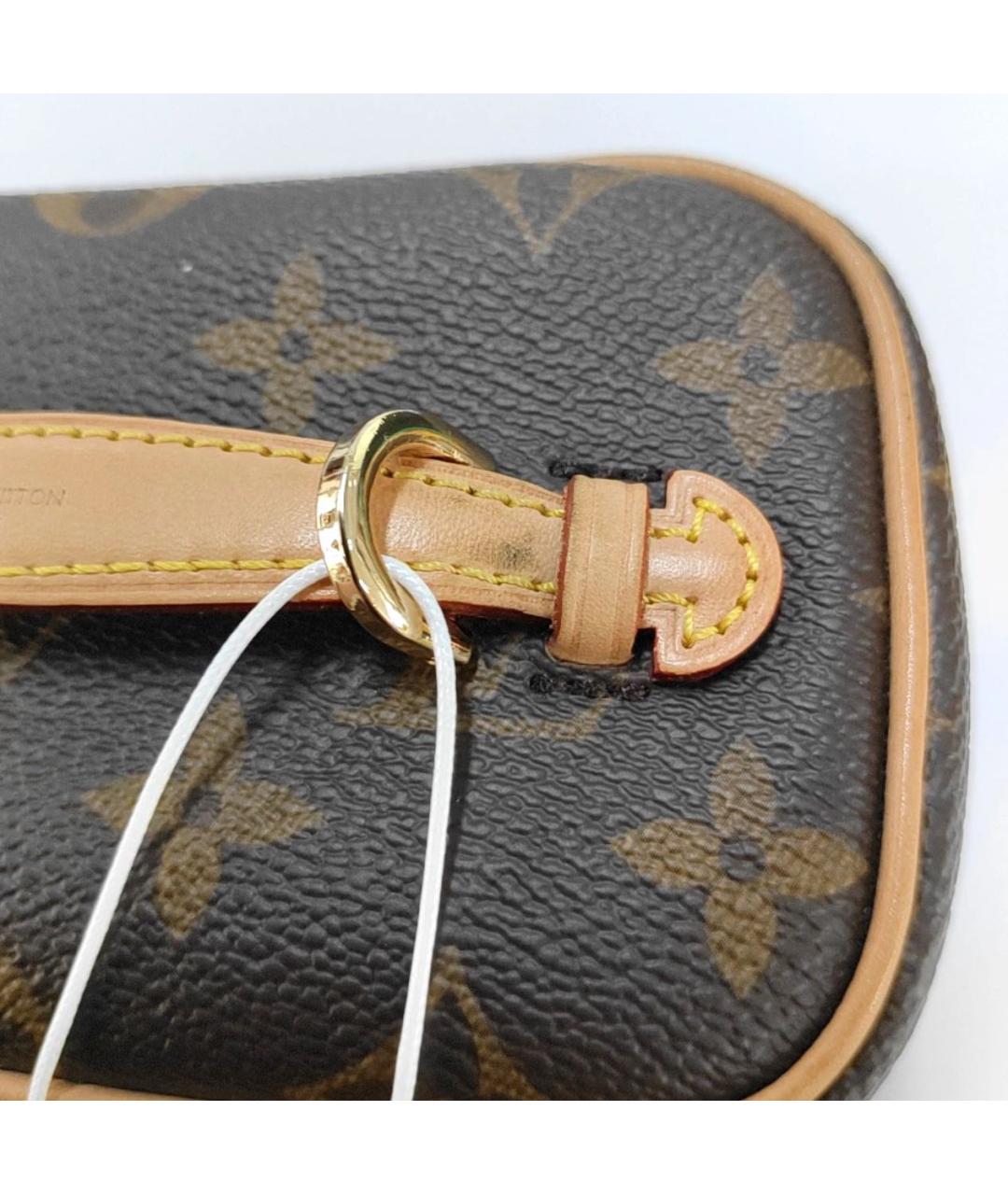 LOUIS VUITTON Коричневая кожаная сумка через плечо, фото 8