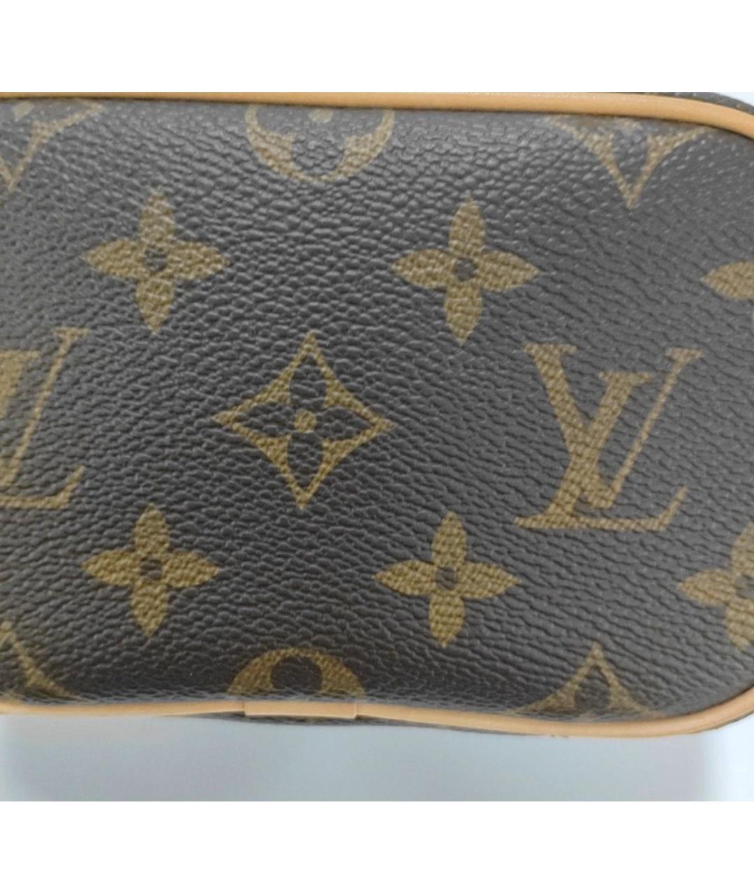 LOUIS VUITTON Коричневая кожаная сумка через плечо, фото 7
