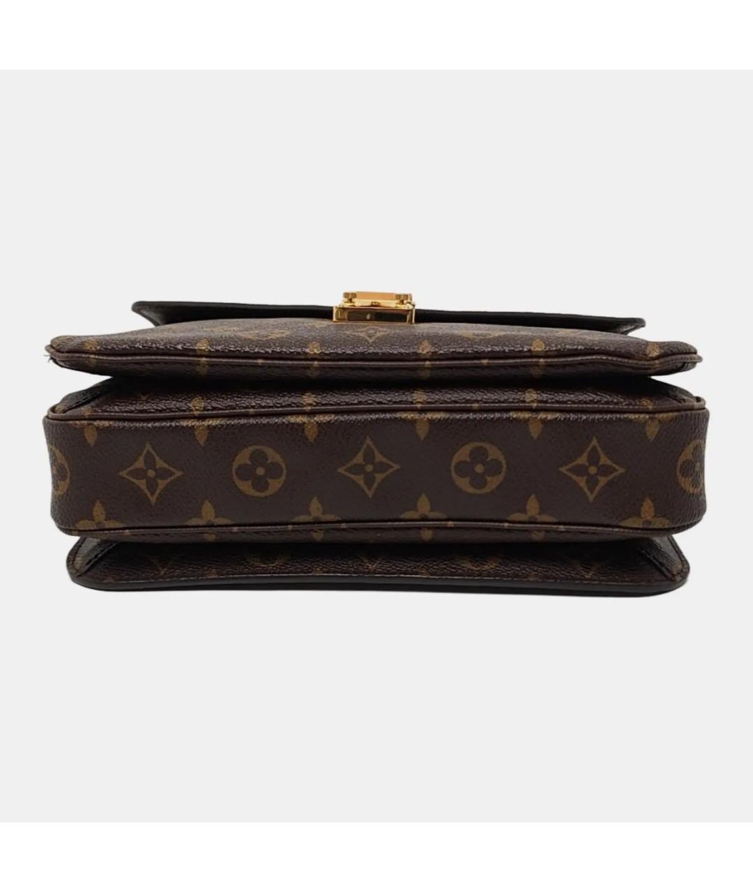 LOUIS VUITTON Коричневая кожаная сумка через плечо, фото 5