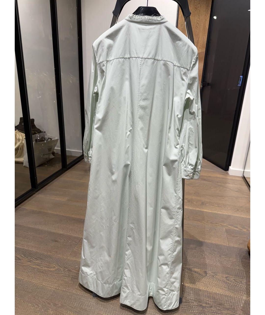 JIL SANDER Голубое хлопковое повседневное платье, фото 2