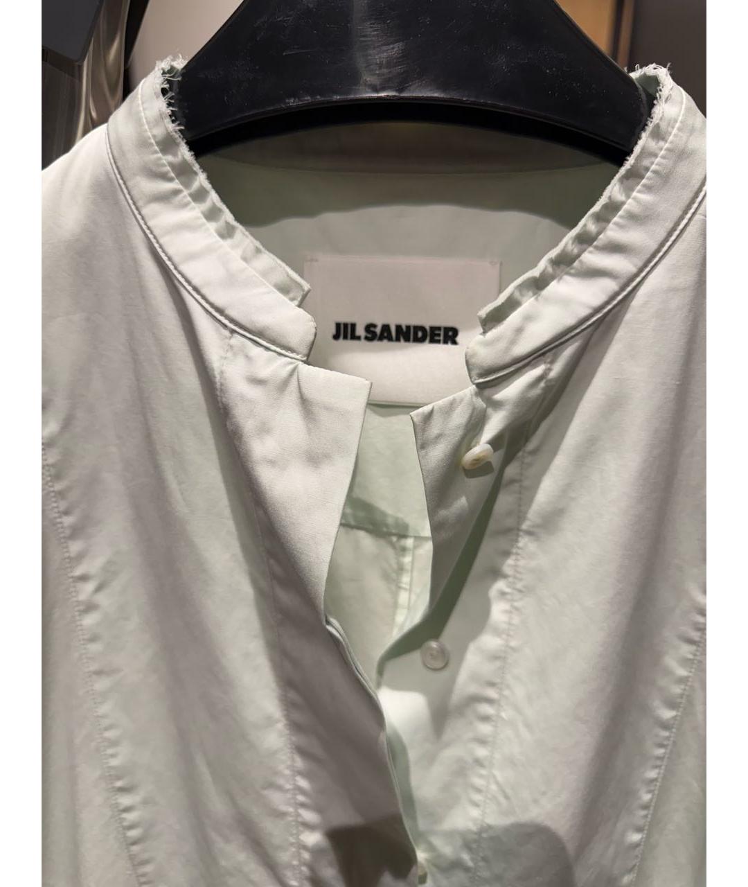 JIL SANDER Голубое хлопковое повседневное платье, фото 3