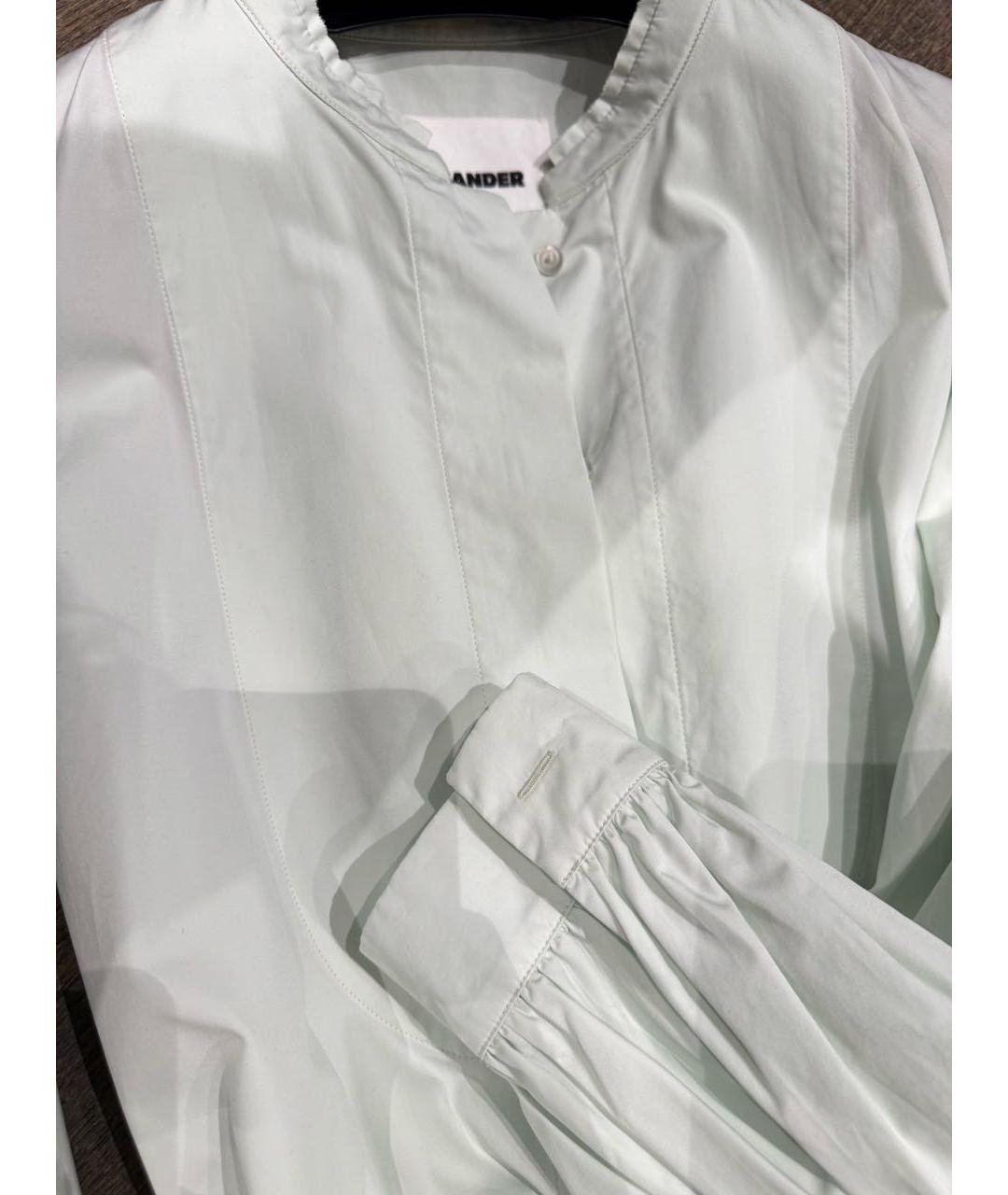 JIL SANDER Голубое хлопковое повседневное платье, фото 4