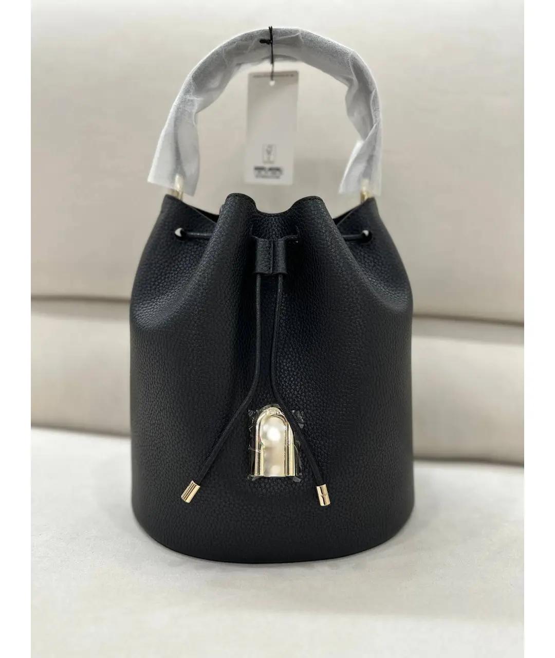 FURLA Черная кожаная сумка через плечо, фото 5