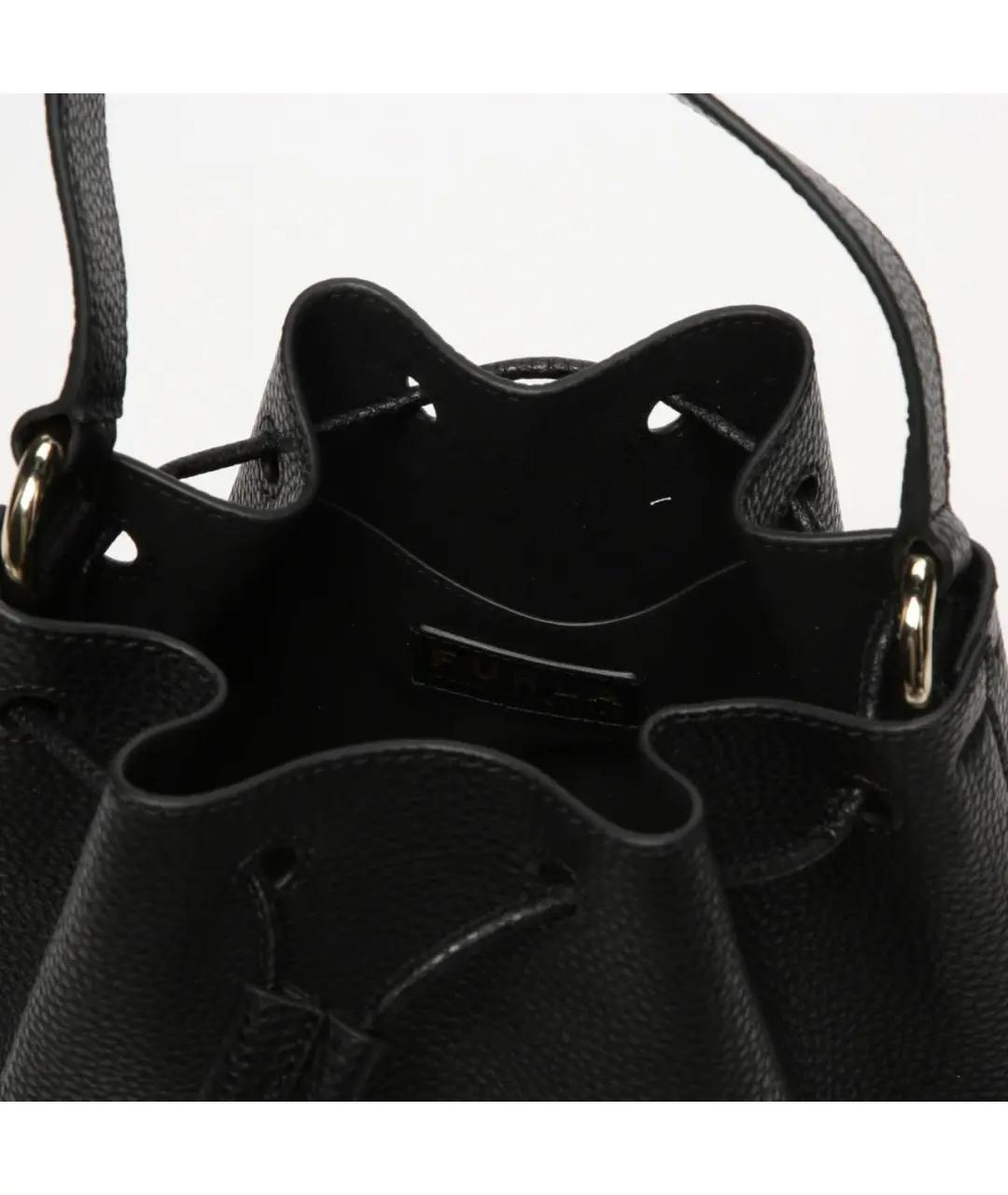 FURLA Черная кожаная сумка через плечо, фото 4