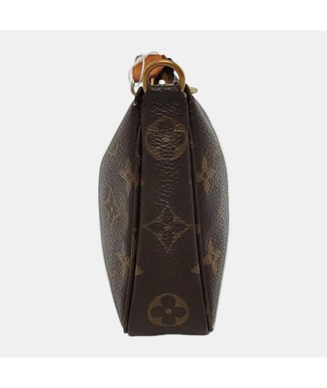 LOUIS VUITTON Коричневая кожаная сумка через плечо, фото 3
