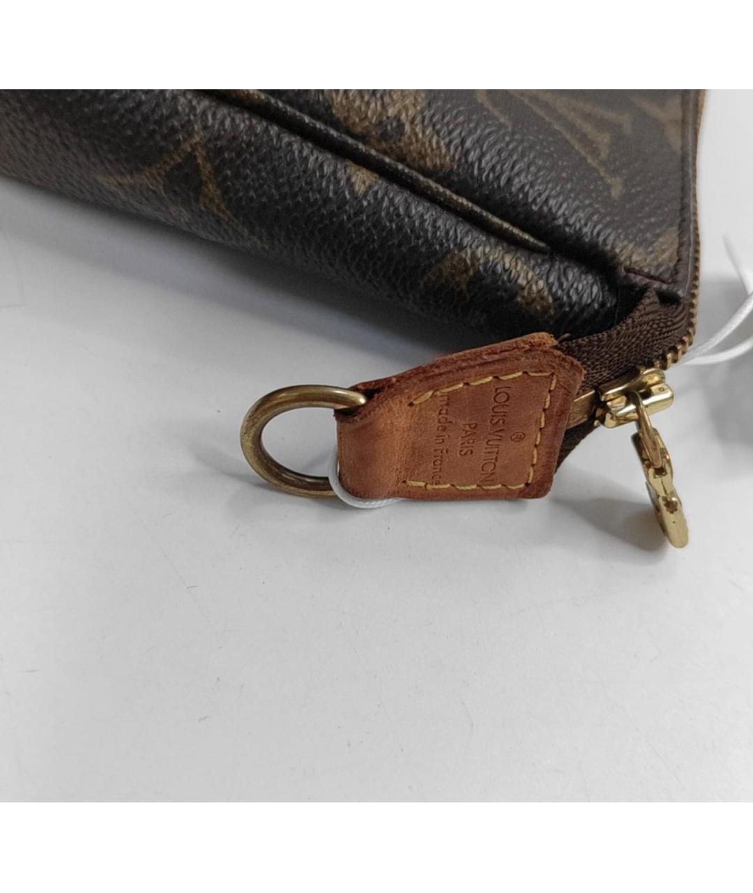 LOUIS VUITTON Коричневая кожаная сумка через плечо, фото 8