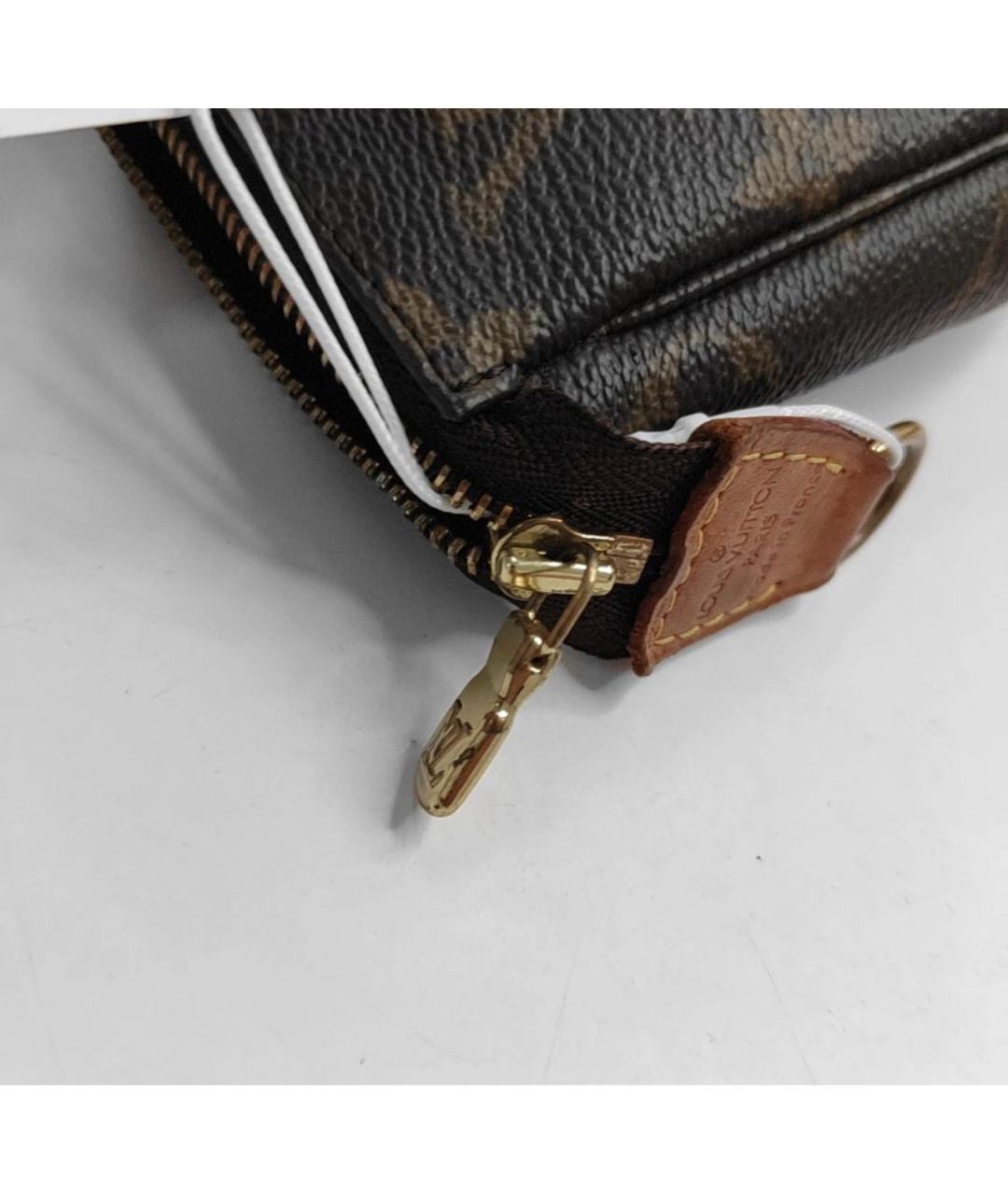 LOUIS VUITTON Коричневая кожаная сумка через плечо, фото 7