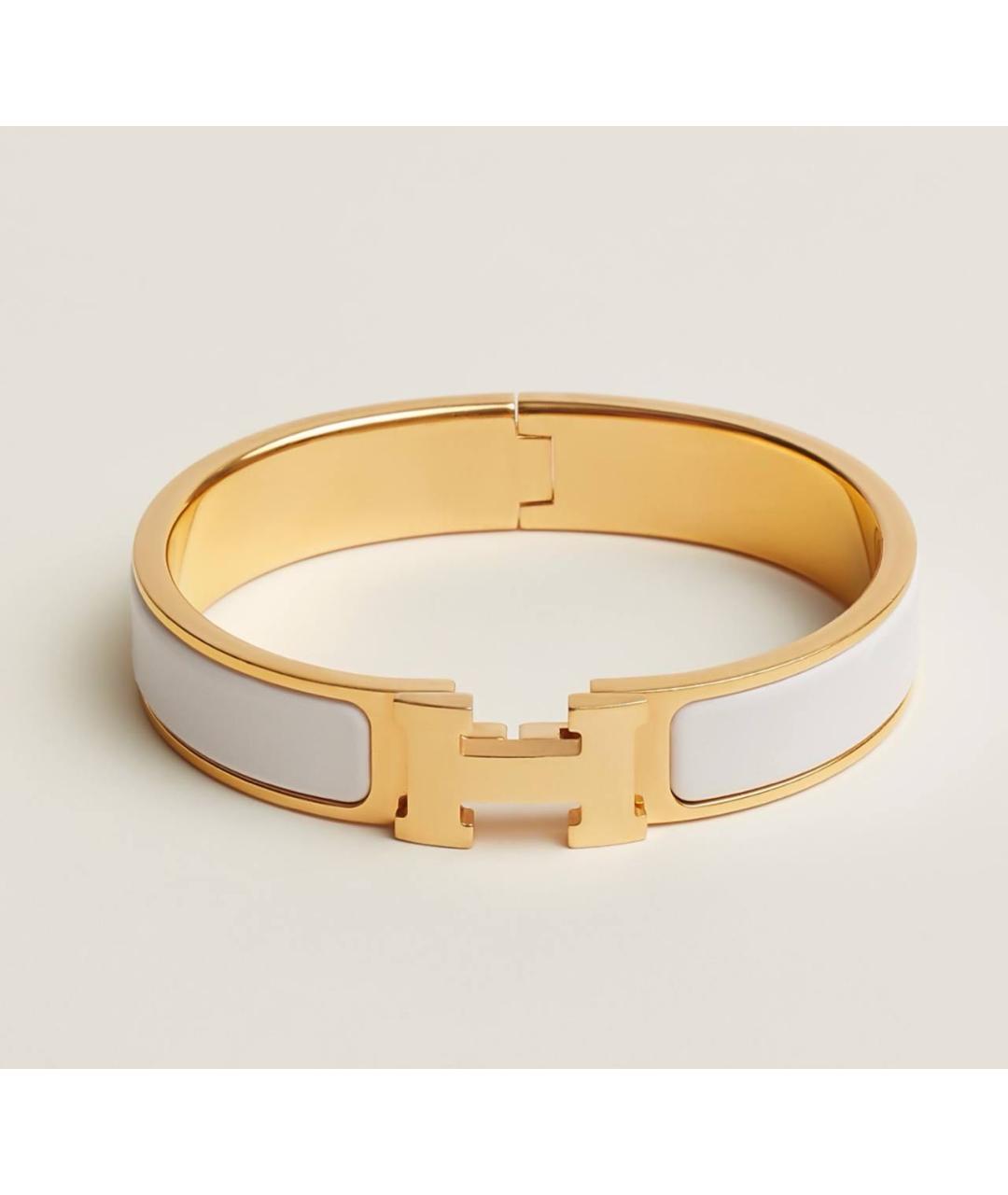 HERMES Белый браслет из желтого золота, фото 3