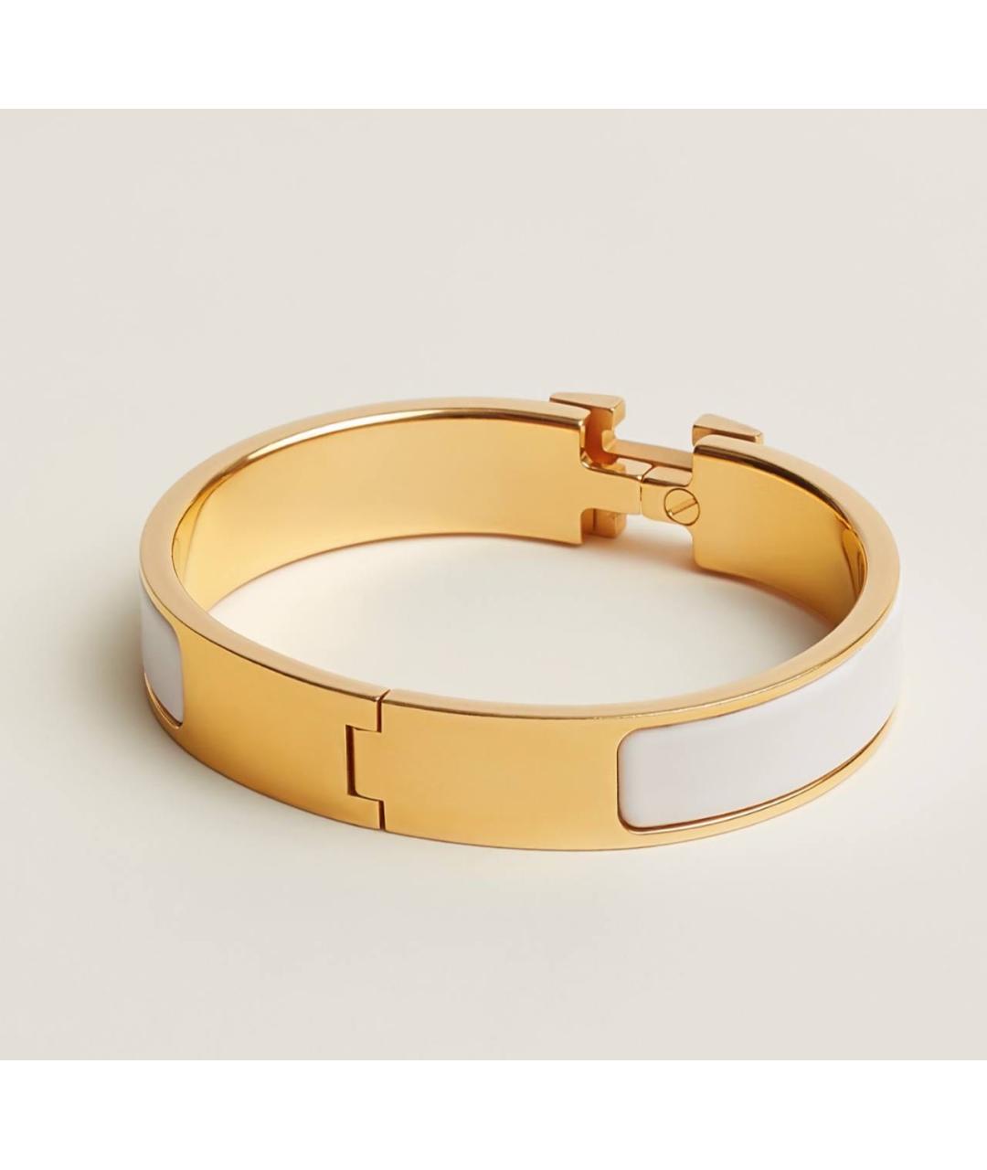HERMES Белый браслет из желтого золота, фото 2