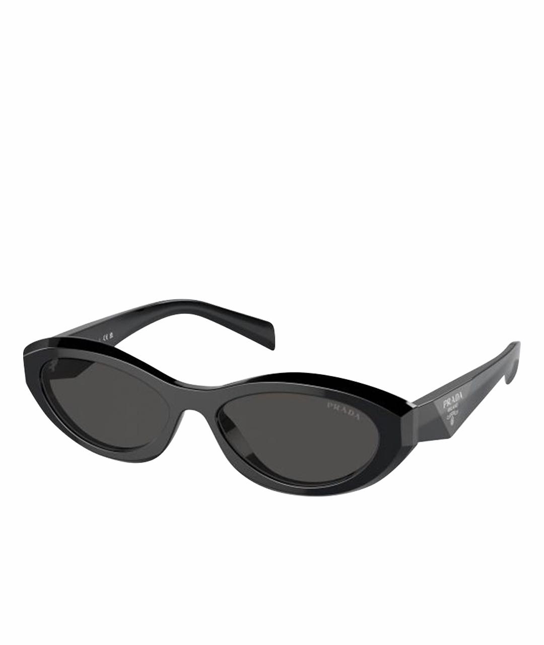PRADA Черные пластиковые солнцезащитные очки, фото 1