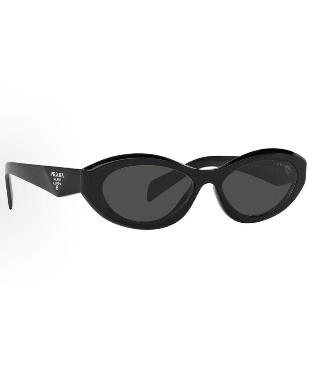PRADA Черные пластиковые солнцезащитные очки, фото 3