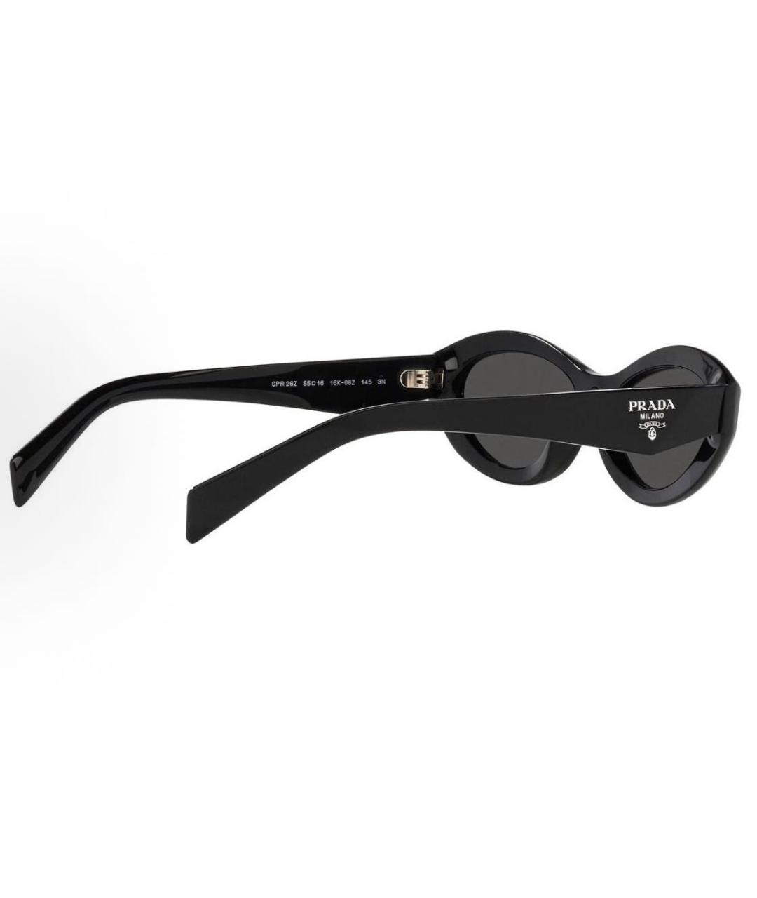 PRADA Черные пластиковые солнцезащитные очки, фото 4
