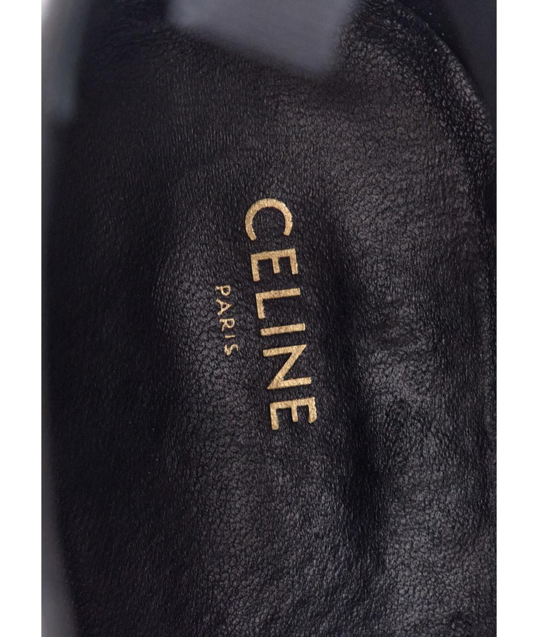 CELINE Черные кожаные ботинки, фото 3
