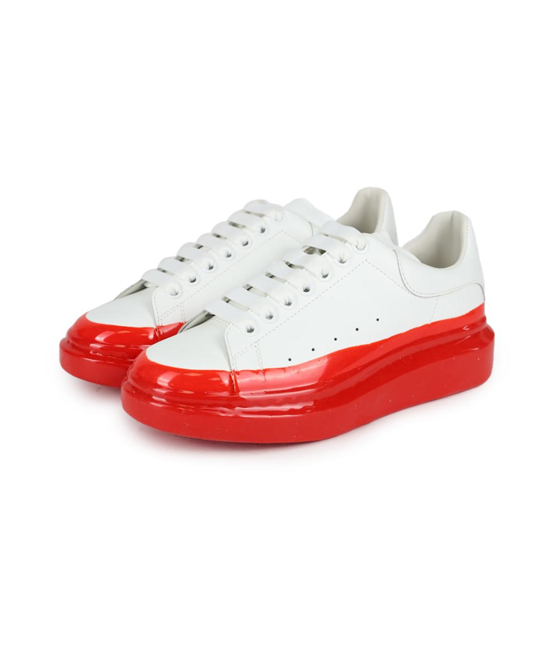 ALEXANDER MCQUEEN Белые кожаные кеды, фото 5