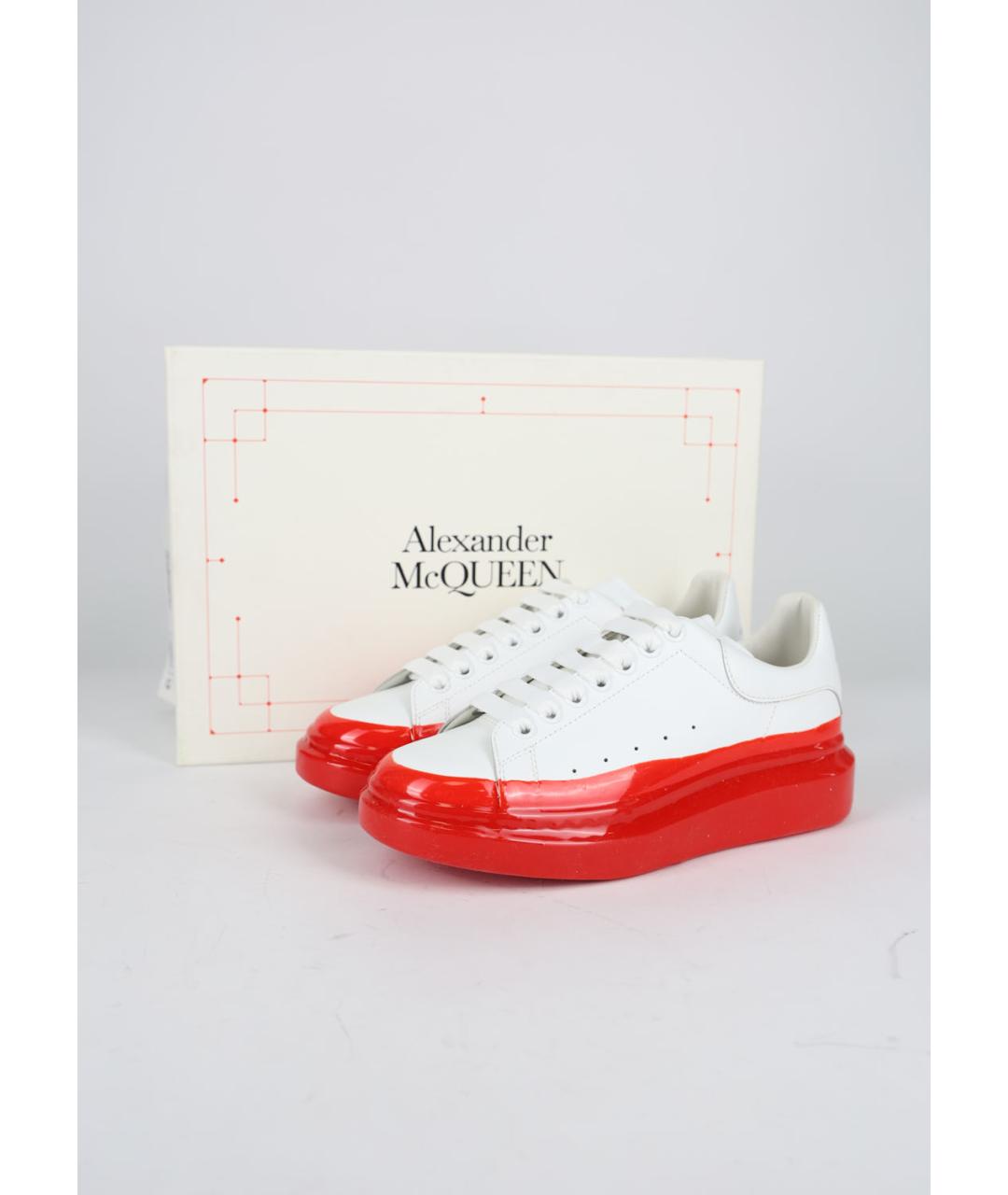 ALEXANDER MCQUEEN Белые кожаные кеды, фото 6
