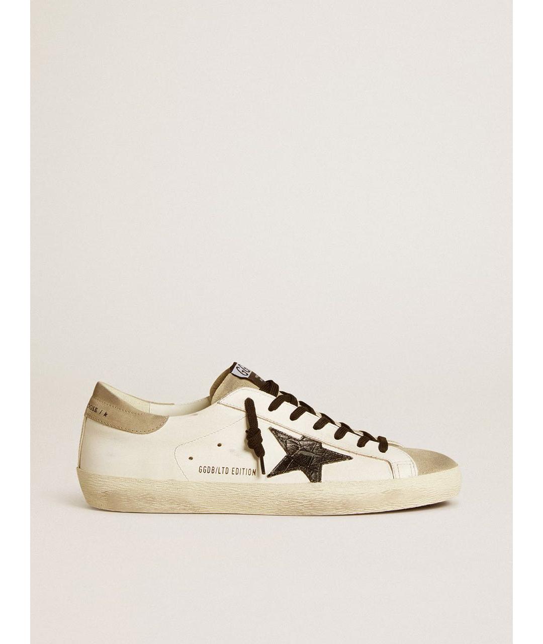 GOLDEN GOOSE DELUXE BRAND Белые кожаные низкие кроссовки / кеды, фото 7