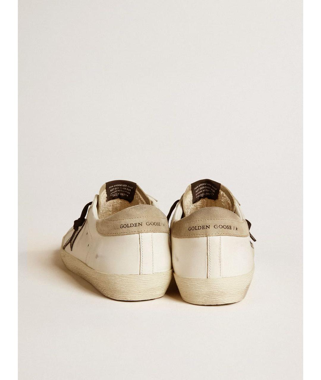 GOLDEN GOOSE DELUXE BRAND Белые кожаные низкие кроссовки / кеды, фото 4
