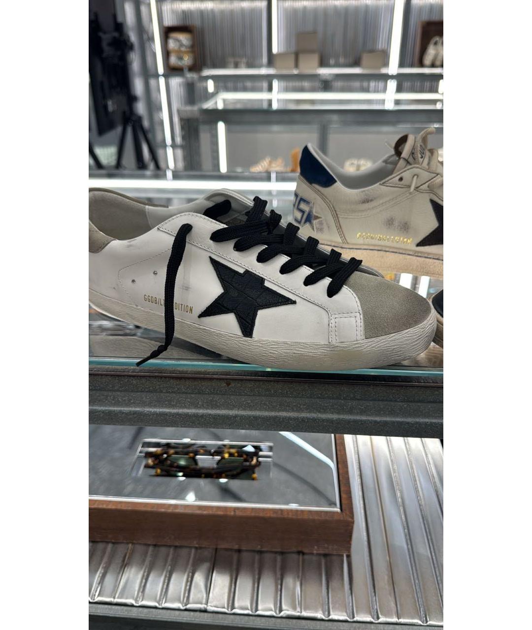 GOLDEN GOOSE DELUXE BRAND Белые кожаные низкие кроссовки / кеды, фото 5