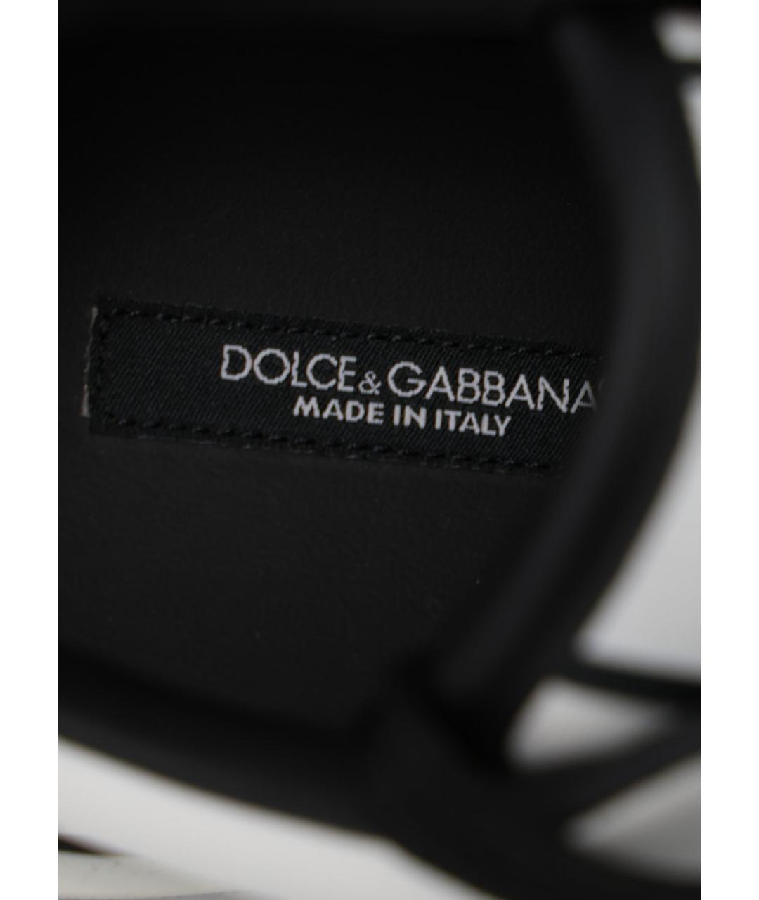 DOLCE&GABBANA Белые кожаные кеды, фото 3