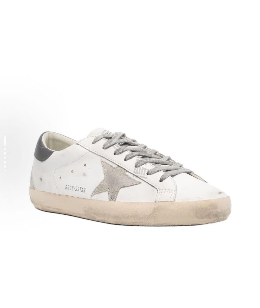 GOLDEN GOOSE DELUXE BRAND Бежевые кожаные низкие кроссовки / кеды, фото 2