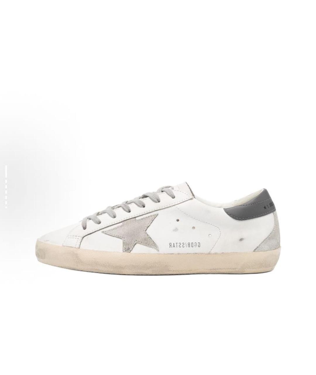 GOLDEN GOOSE DELUXE BRAND Бежевые кожаные низкие кроссовки / кеды, фото 5