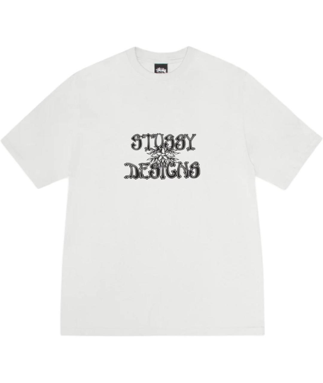 STUSSY Белая хлопковая футболка, фото 1