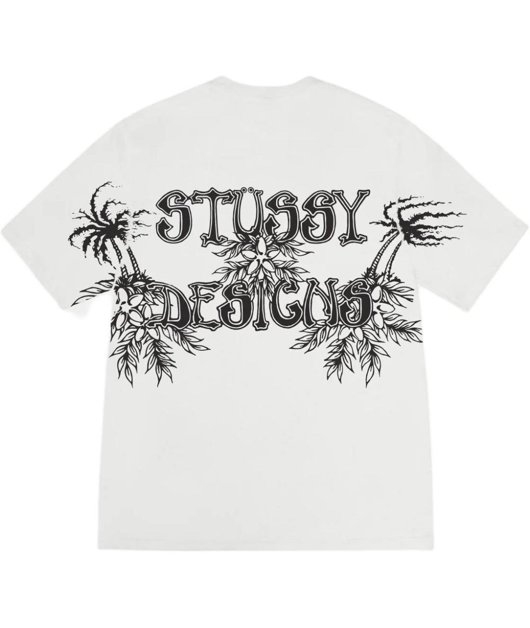 STUSSY Белая хлопковая футболка, фото 2