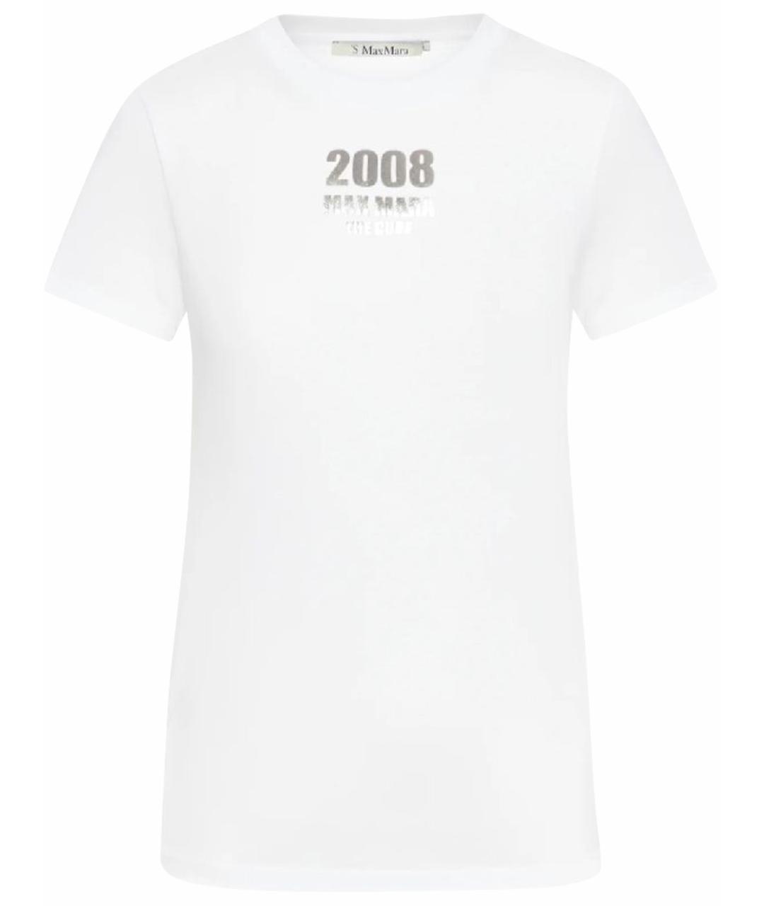 'S MAX MARA Белая хлопковая футболка, фото 1