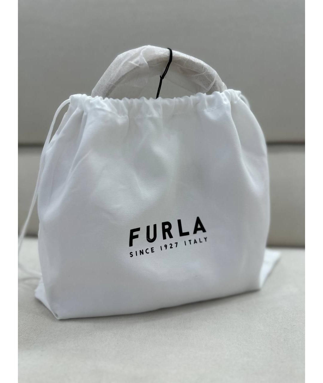 FURLA Розовая кожаная сумка с короткими ручками, фото 6